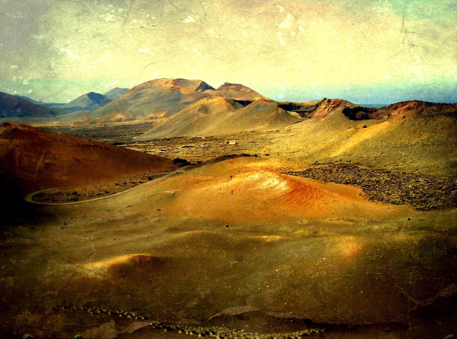 slunečnímu záření, krajina, malování, kopec, nebe, ráno, textura, horizont, atmosféra, národní park, Montana, plošina, Formace, Lake District, Lanzarote, hora, svítání, textur, prostý, Španělsko, roba66, effecte, vysočina, jezero, geologie, meteorologický jev, klesl, ekoregion, kanaren, Timanfaya, delfuego