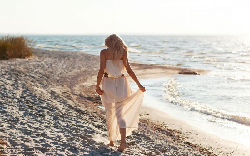 sunlight, women, model, sea, shore, sand sunlight, women, model, sea, shore, sand