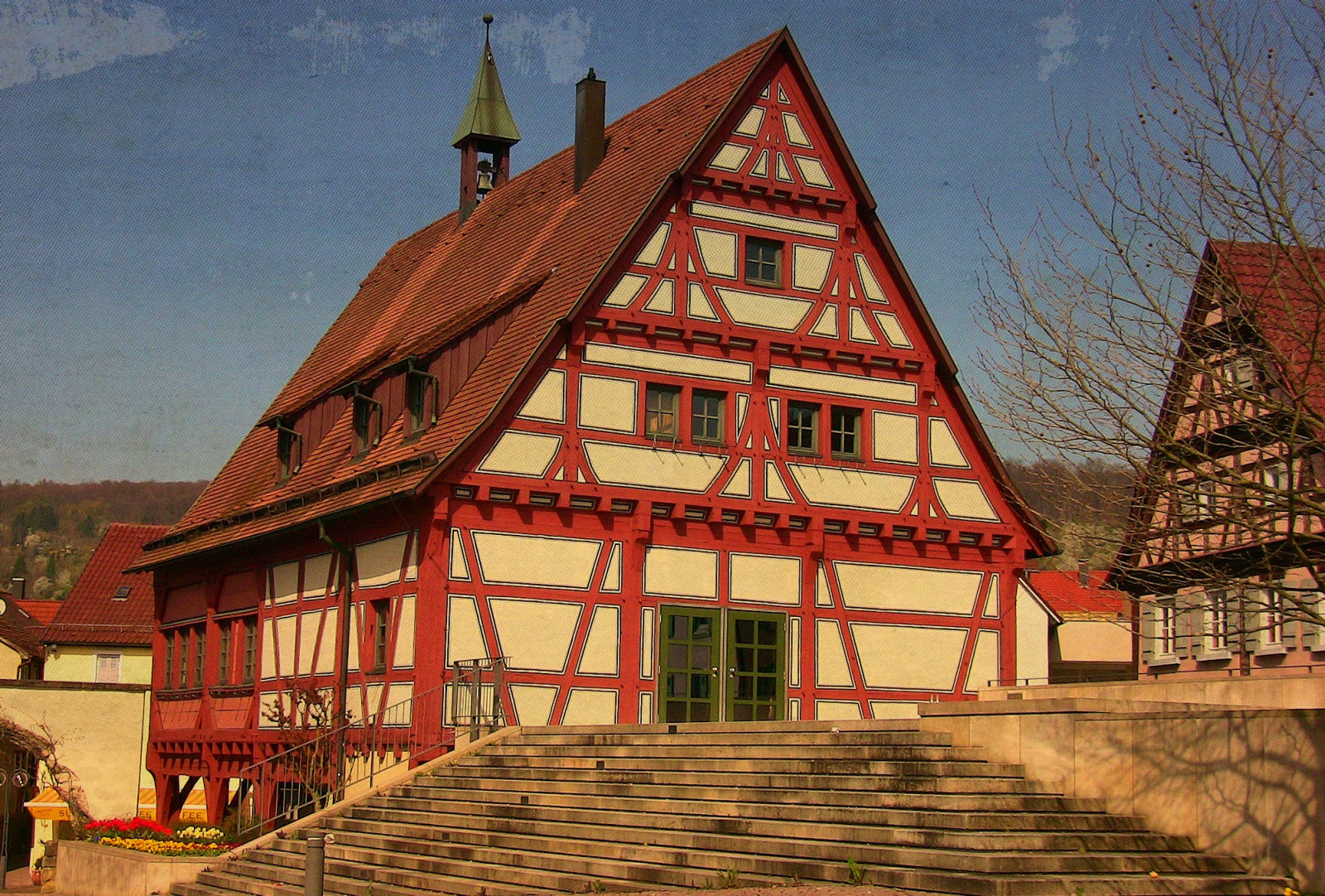 sochařství, Dům, budova, dějiny, památník, arquitetura, architektura, deutschland, místo, platz, haus, Skulptur, místa, historický, architektur, historický, radnice, bau, fasáda, Marktplatz, fassade, Historie, fachwerk, h uživatel, Geschichte, fachwerkhaus, Bádensko-Württembersko, Plochingen, kulturdenkmal, roba66