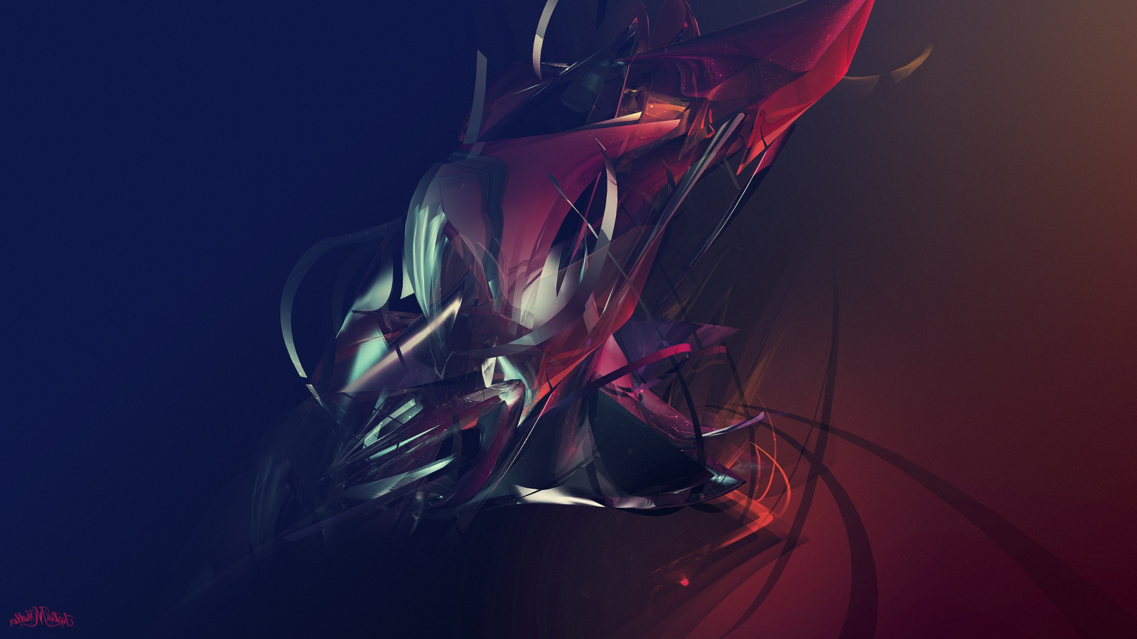 Wallpaper abstract, Justin Maller, machine, darkness, graphics