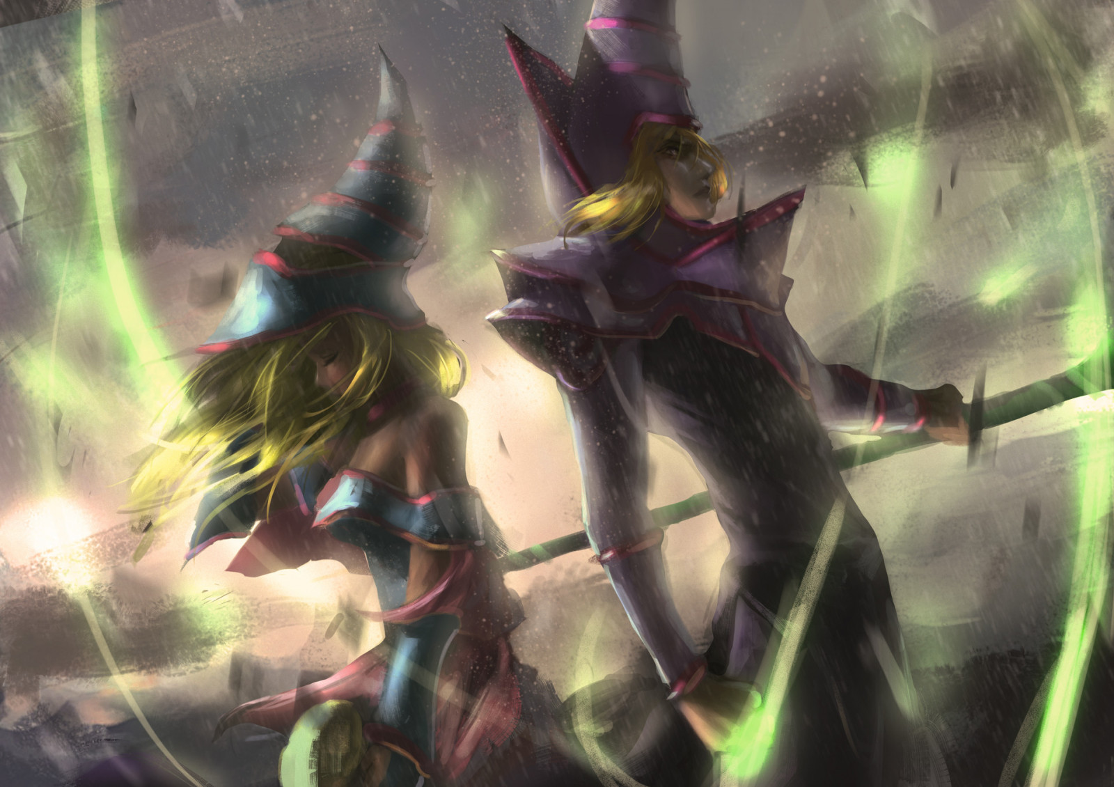 Art fantastique, la magie, guerrier, Yugioh