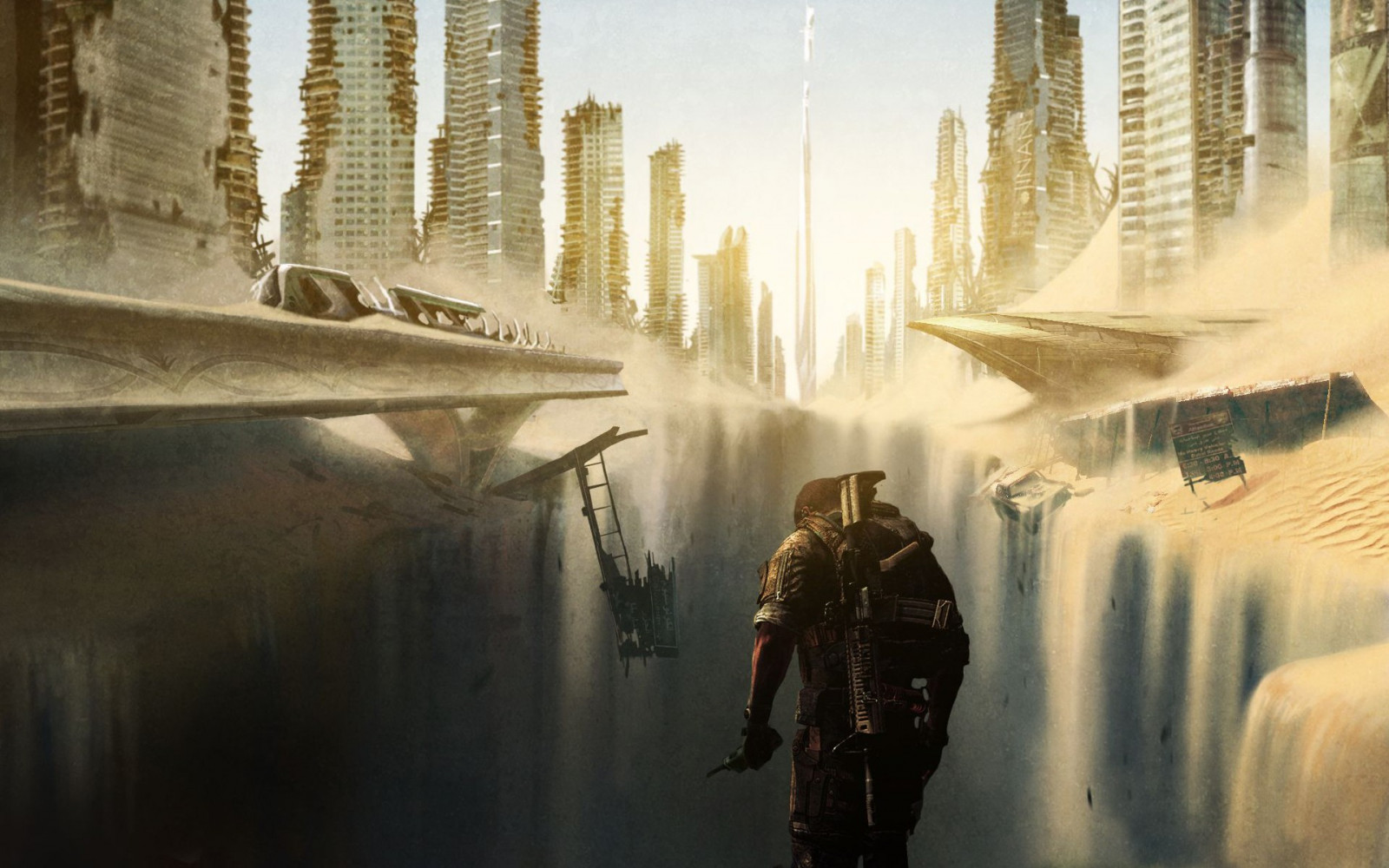 chrám, slunečnímu záření, videohry, odraz, zima, led, ráno, mlha, Spec ops linka, počasí, sezóna, Snímek obrazovky, atmosférický jev