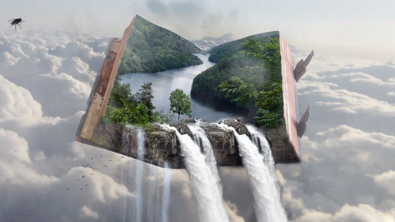 cielo,flotante,Arte fantasía,3D