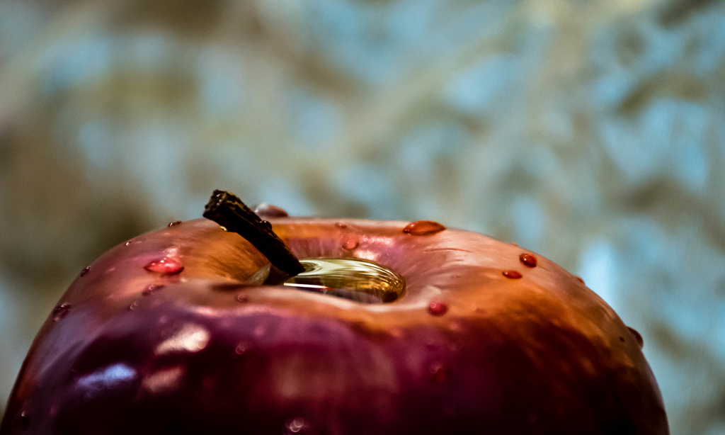 detail, natur, nahaufnahme, tropfen, Obst, frucht, apfel, D5500, pastel, bokeh, barvy, Nikon, NIKKOR, nikondsl, nikondigital, flickr, kapičky, voda, ovoce, detailní, makro, jablko