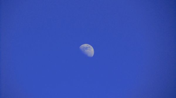 Moon,sky blue,universe,relaxing