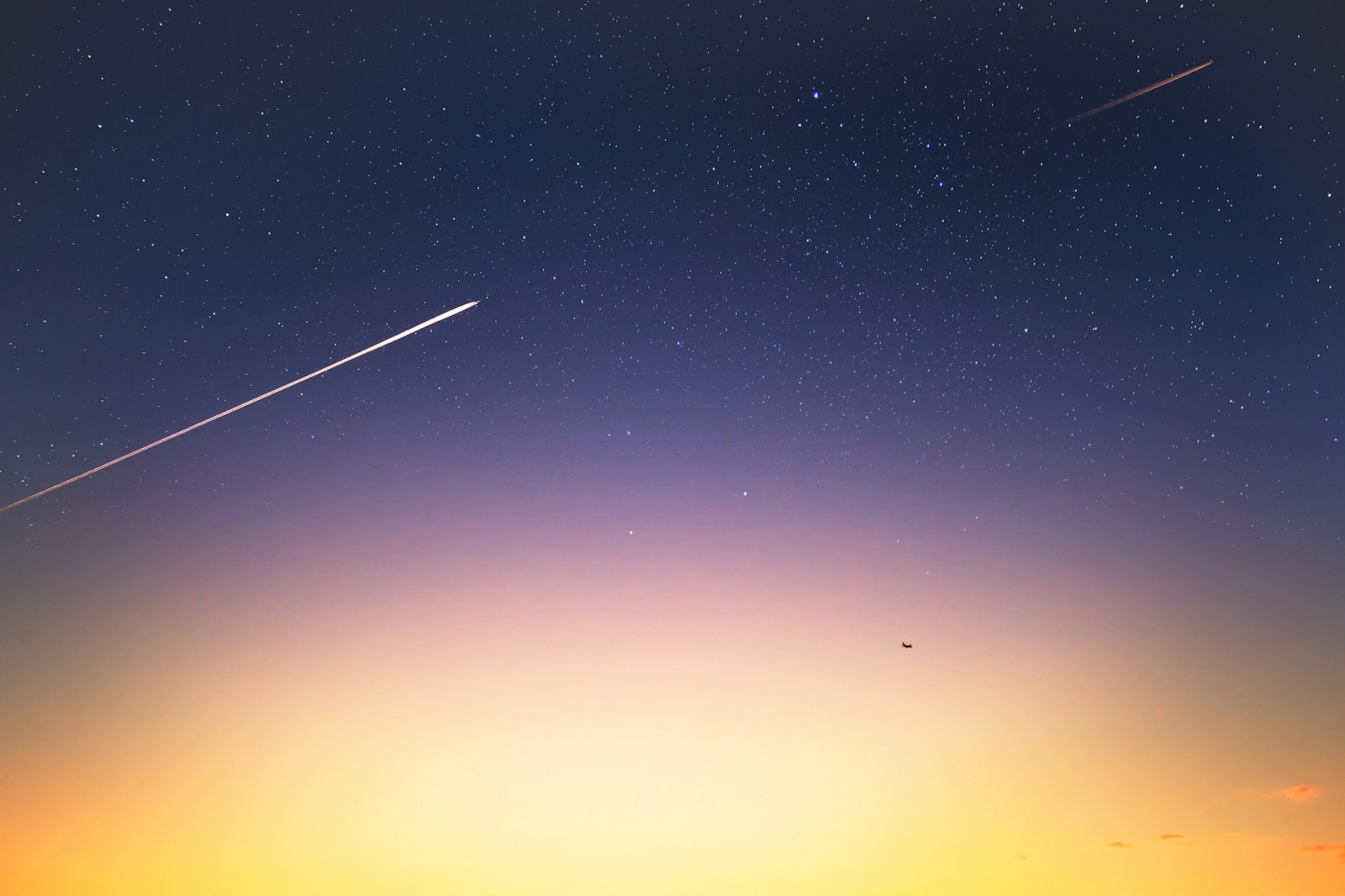 tramonto, notte, spazio, cielo, stelle, spazio d'arte, fantascienza, atmosfera, astronomia, aerei, stella, atmosfera della terra, spazio, oggetto astronomico