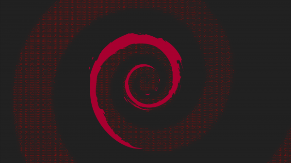 Debian,Linux,minimalism,material minimal,neon glow,ASCII art