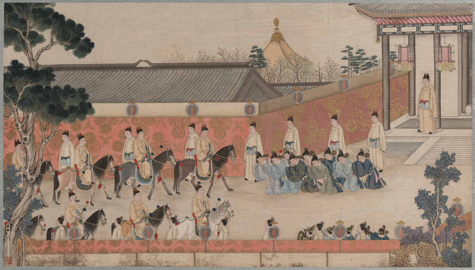 textil, malování, UMĚNÍ, čára, budova, fasáda, ilustrace, strom, pól, výkres, visual arts, dějiny, nástěnná malba, paper product, střecha, holy places, mytologie