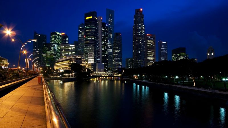 เมือง, cityscape, กลางคืน, การสะท้อน, เส้นขอบฟ้า, เมฆ เมือง, cityscape, กลางคืน, การสะท้อน, เส้นขอบฟ้า, เมฆ