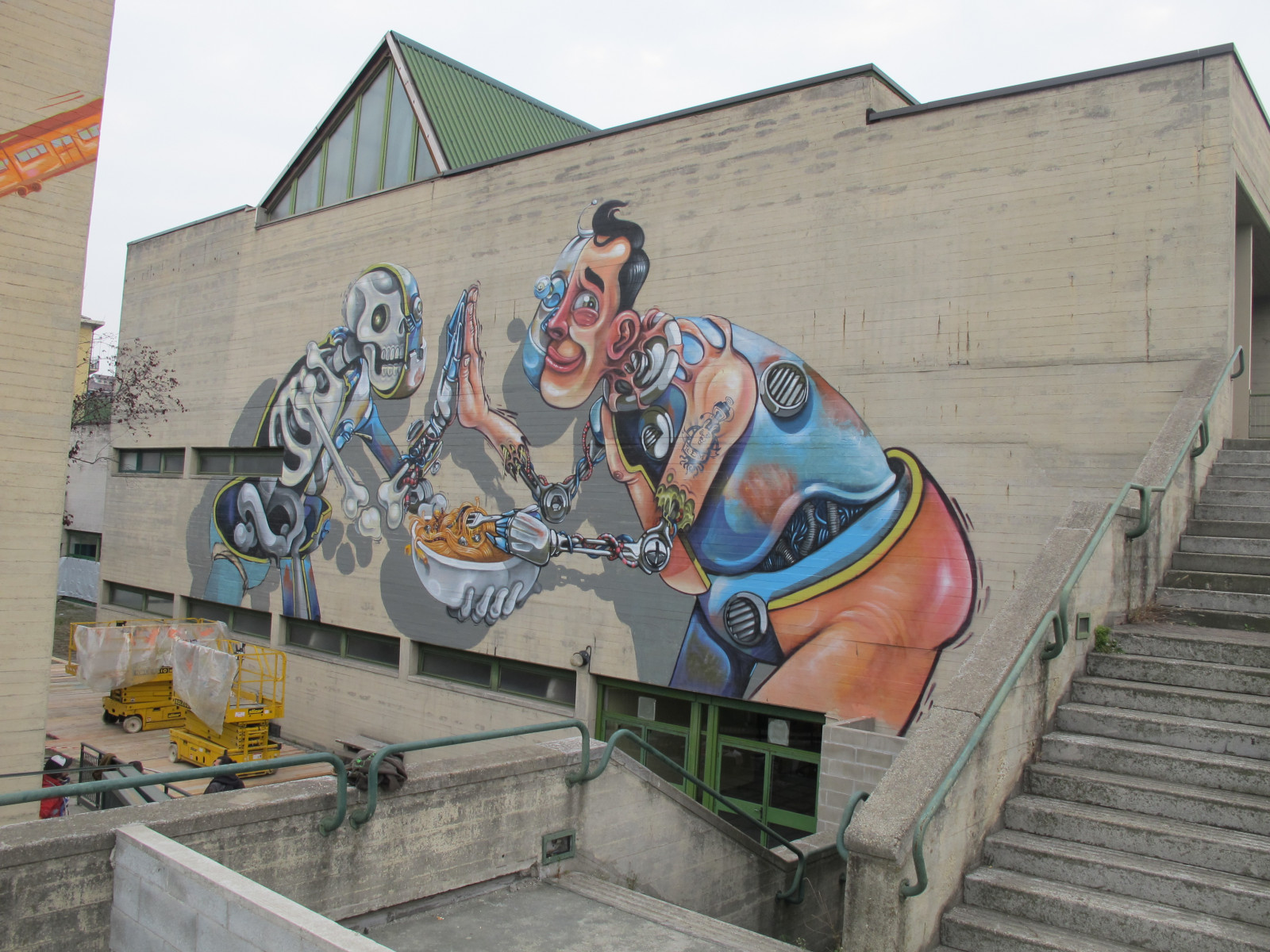 gadekunst, vægmaleri, væg, KUNST, graffiti, facade, kunstværk, maleri