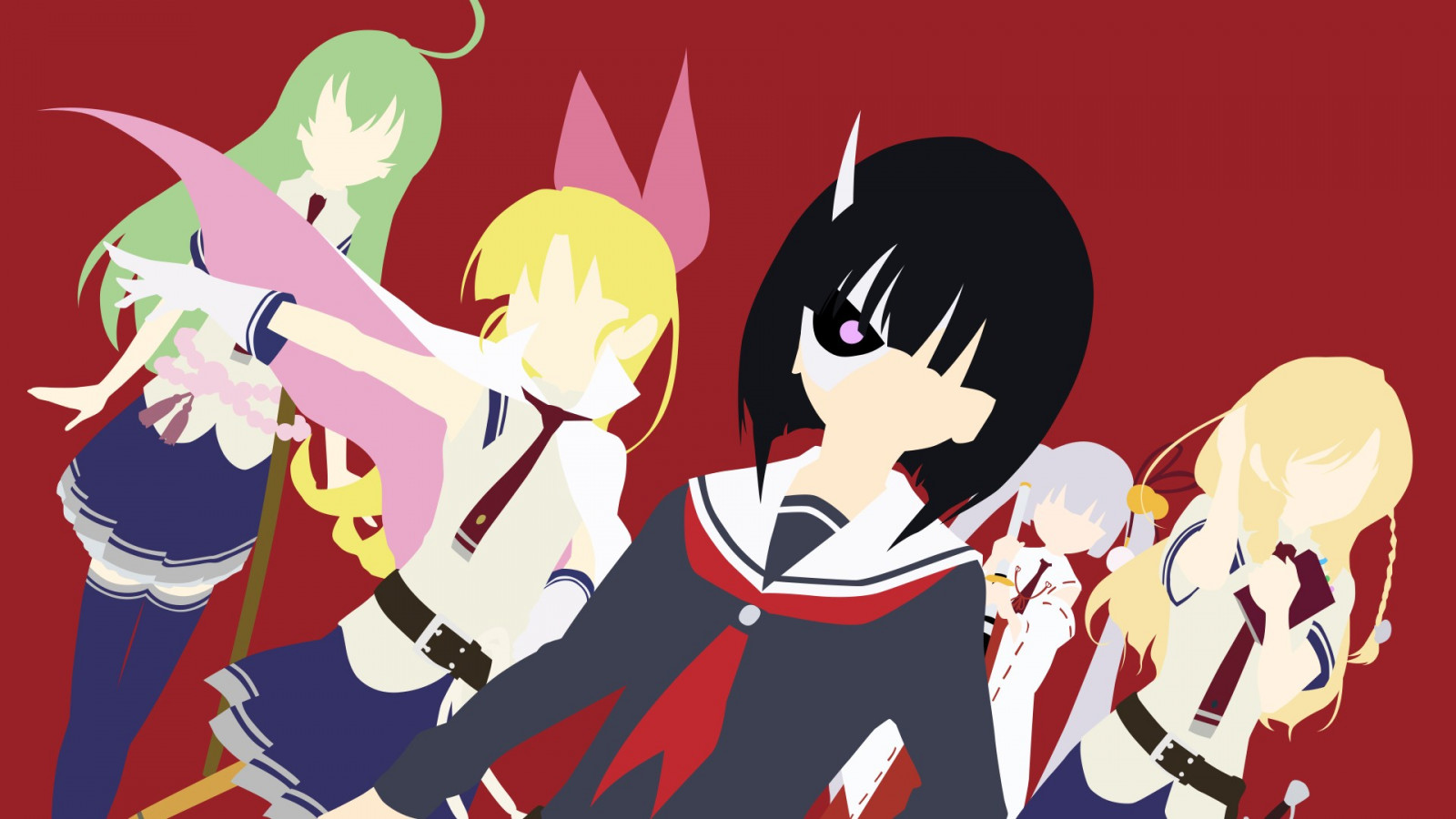 Busou Shoujo Machiavellianismus, anime dívky, Onigawara Rin, Tamaba Satori, Mary Kikakuj, Inaba Tsukuyo, Ch ka U Barazaki