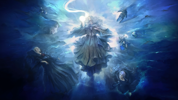 Video Game Art,mmo,video games,Final Fantasy XIV Endwalker,blue,game characters