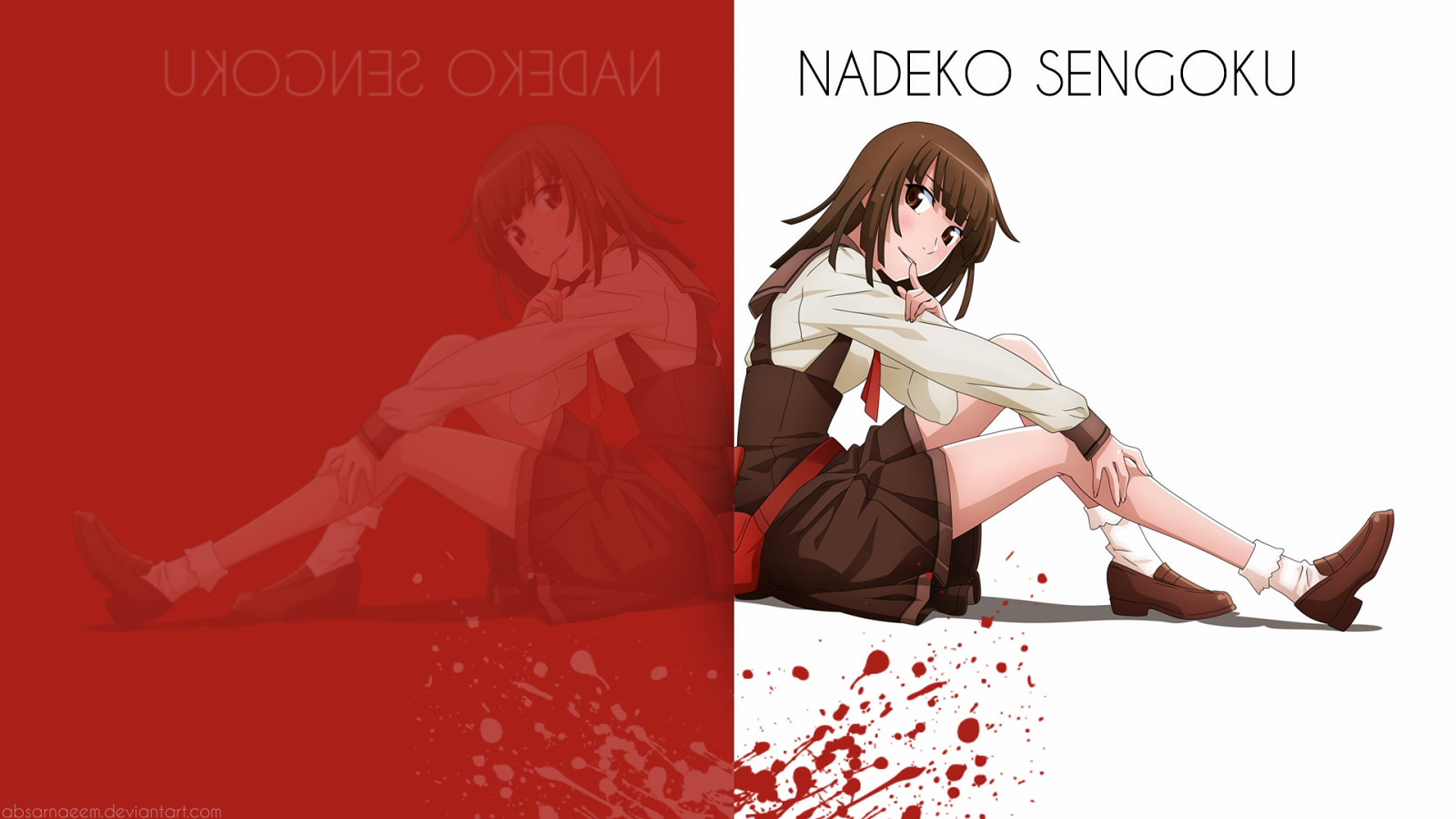 ilustrace, Monogatari Series, anime, anime dívky, kreslená pohádka, Sengoku Nadeko, značka, mangaka