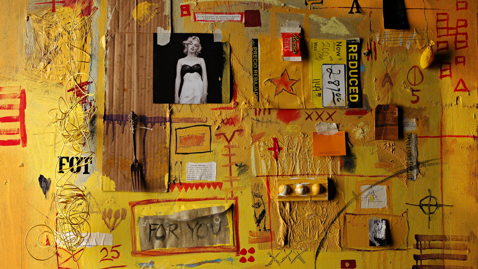 Wallpaper : kolase, karya seni, dinding, Marilyn Monroe ...