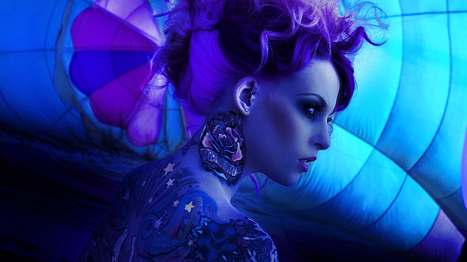 1920x1080 px, být, mrtví, vlasy, já, udělat, musí, fotografie, fotografování, nachový, tetování, nahoru, ženy