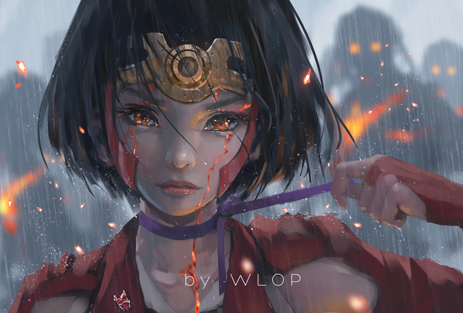 ศิลปะดิจิตอล, อะนิเมะ, WLOP, Mumei, Kabaneri ของป้อมเหล็ก, การ์ตูน, ภาพหน้าจอ, ตัวละคร