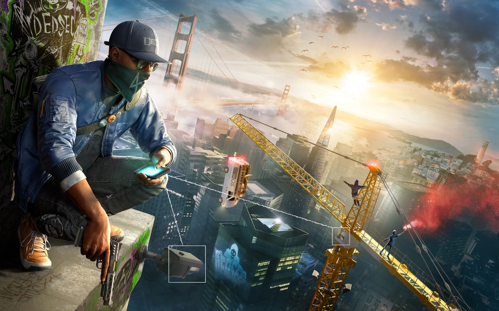 videogiochi, Ubisoft, Watch Dogs 2, Marcus Holloway, immagine dello schermo, 2880x1800 px, sfondo del computer, gioco pc