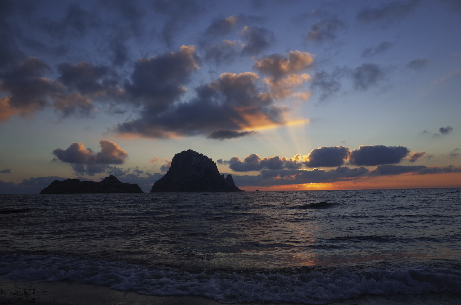 Sonnenuntergang, Meer, Himmel, Wolke, Strand, Ibiza, Ricohgr, Caladhort
