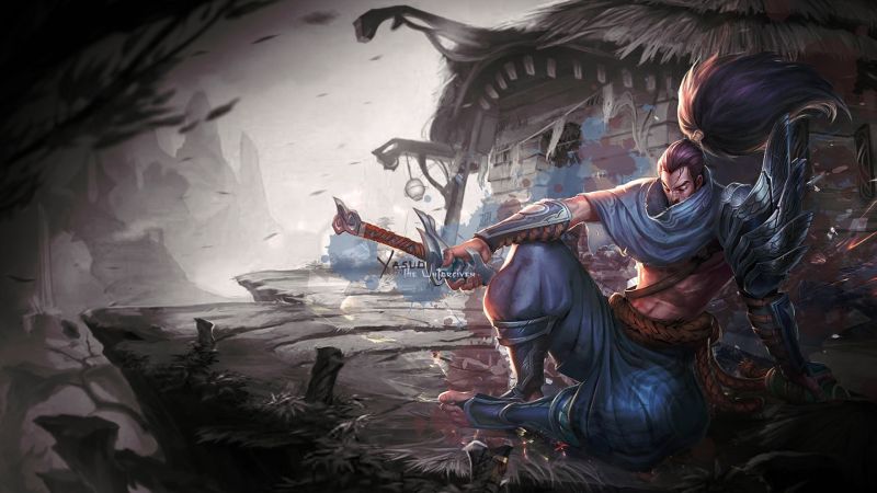 League of Legends, Yasuo, Snímek obrazovky, počítač tapeta, tma, 1920x1080 px League of Legends, Yasuo, Snímek obrazovky, počítač tapeta, tma, 1920x1080 px
