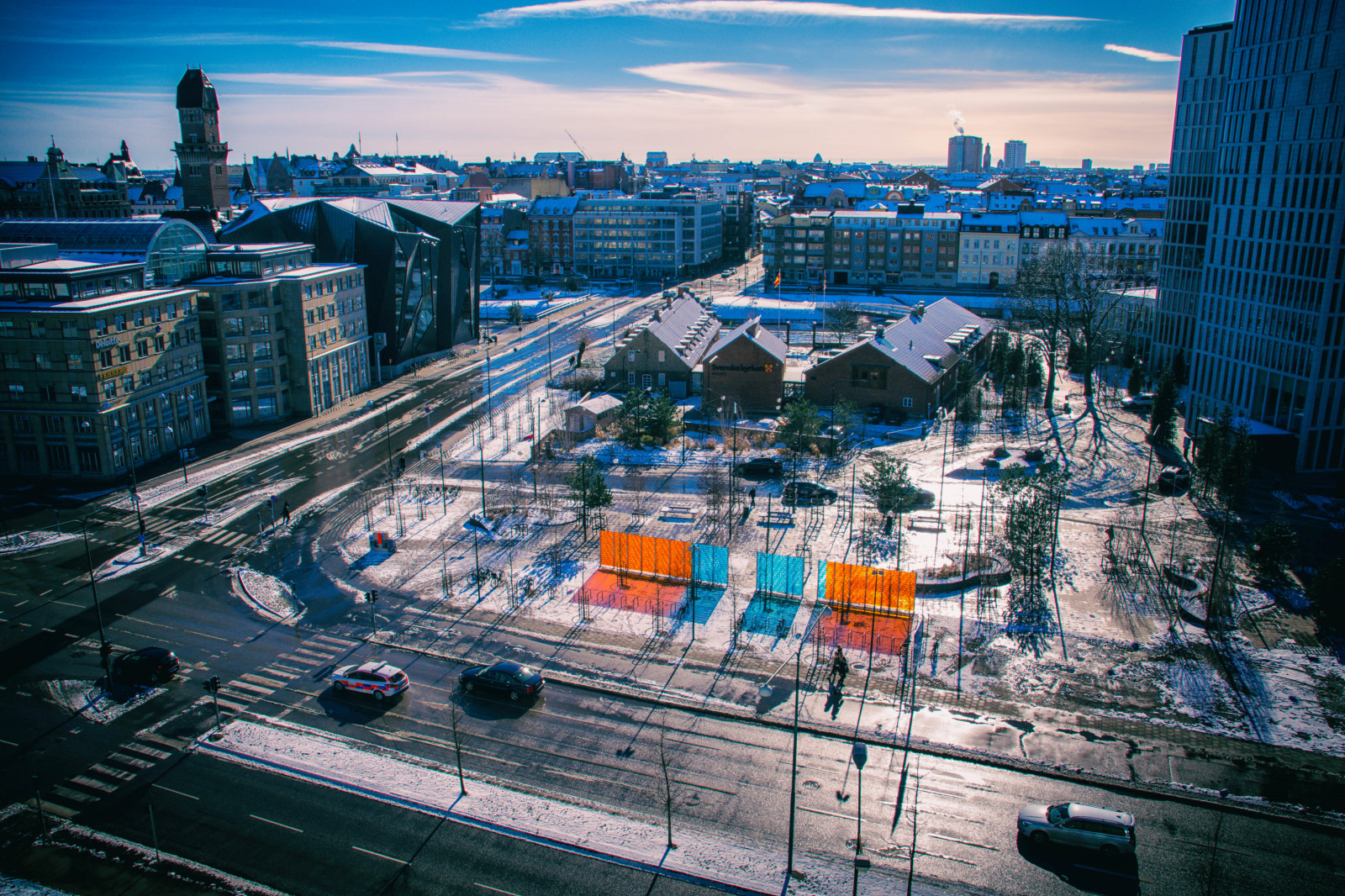 giardino, città, paesaggio urbano, natura, la neve, inverno, orizzonte, grattacielo, Svezia, stadio, metropoli, Sverige, Malm, centro, sk nel n, SE, Malm h gskola, mabove, Malm dal vivo, Niagara, giardino pensile, cityfro, stad, outdor, strade, punto di riferimento, area urbana, area metropolitana, insediamento umano, fotografia aerea