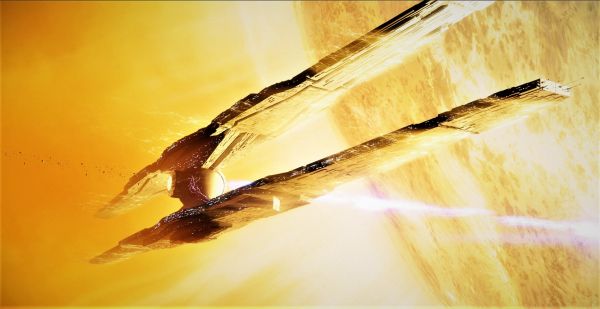 Destiny video game, space, 2560x1320 px, Sun