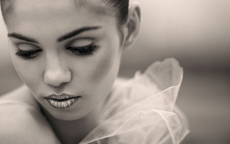 tvář, bílý, Černá, ženy, černobílý, model tvář, bílý, Černá, ženy, černobílý, model