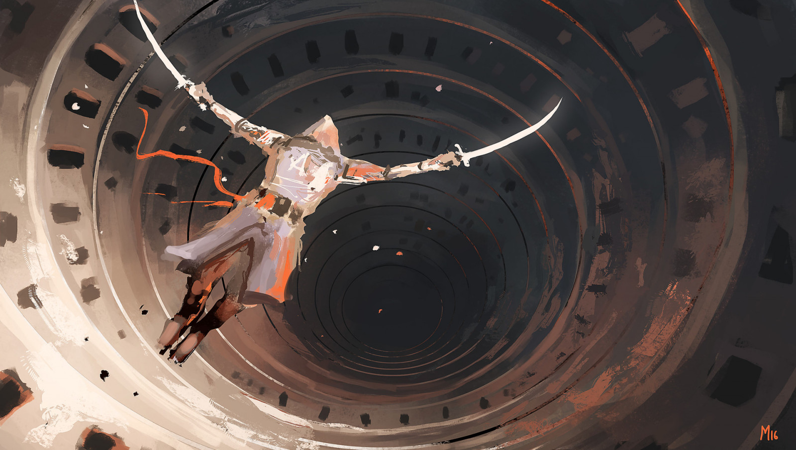 1920x1087 px, umělecká díla, digitální umění, Dominik Mayer, Volný pád