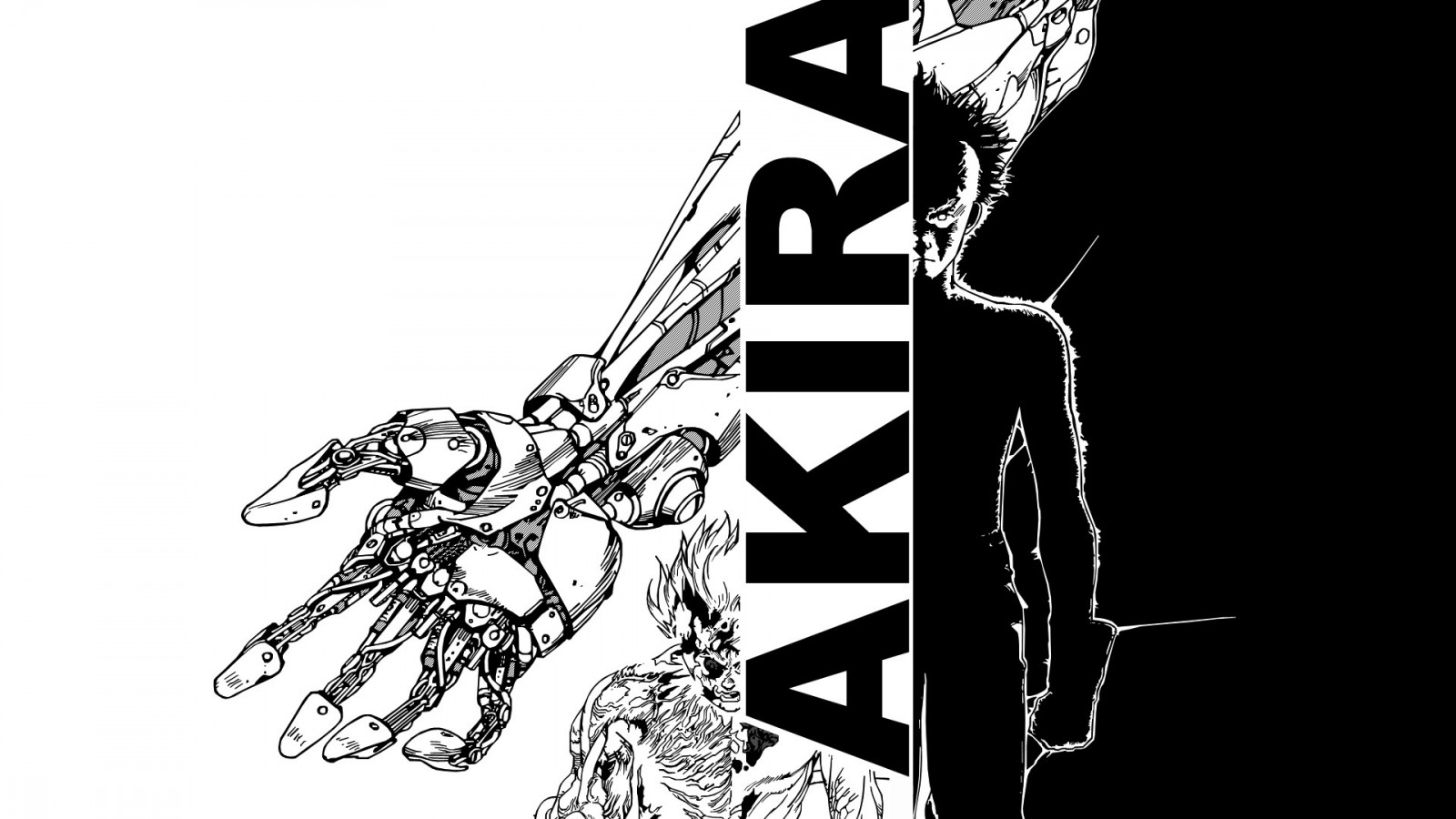 černobílý, Akira, tetsuo shima, anime