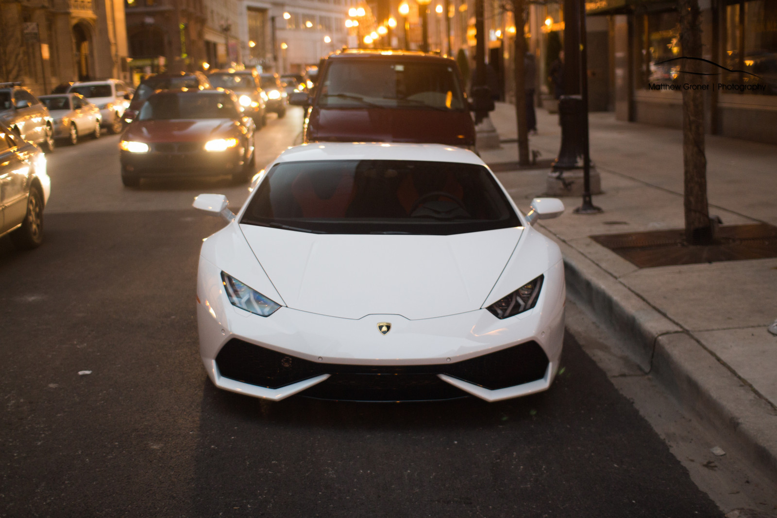 Wallpaper street, Chicago, car, gold, coast, downtown, huracan