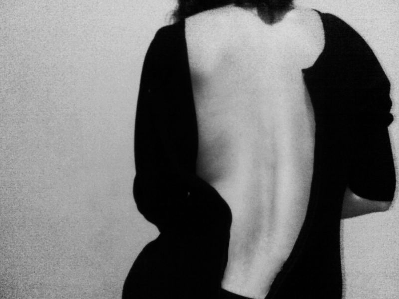 kvinde,bw,sort,tilbage,model,kjole