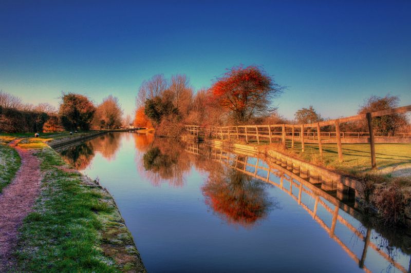 reflection, water, waterway, nature, sky, canal reflection, water, waterway, nature, sky, canal