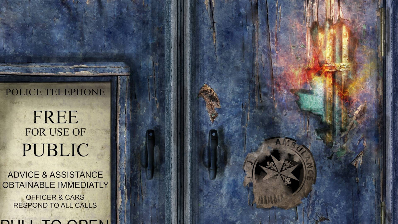 maleri, Digital kunst, væg, kunstværk, blå, science fiction, struktur, fan kunst, Doctor Who, TARDIS, KUNST, farve, oldtidshistorie, moderne kunst