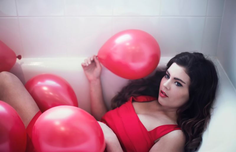 women, model, red, mouth, balloon, nose women, model, red, mouth, balloon, nose