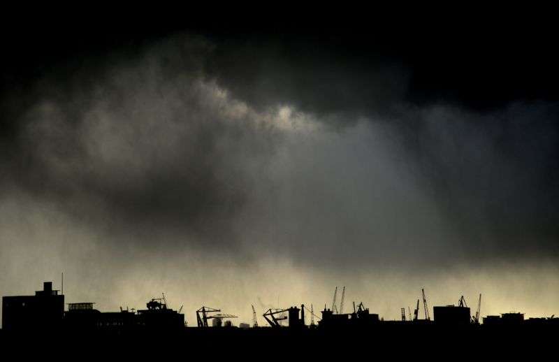 černobílý, Blesk, bouřka, atmosféra, hrom, nebe černobílý, Blesk, bouřka, atmosféra, hrom, nebe