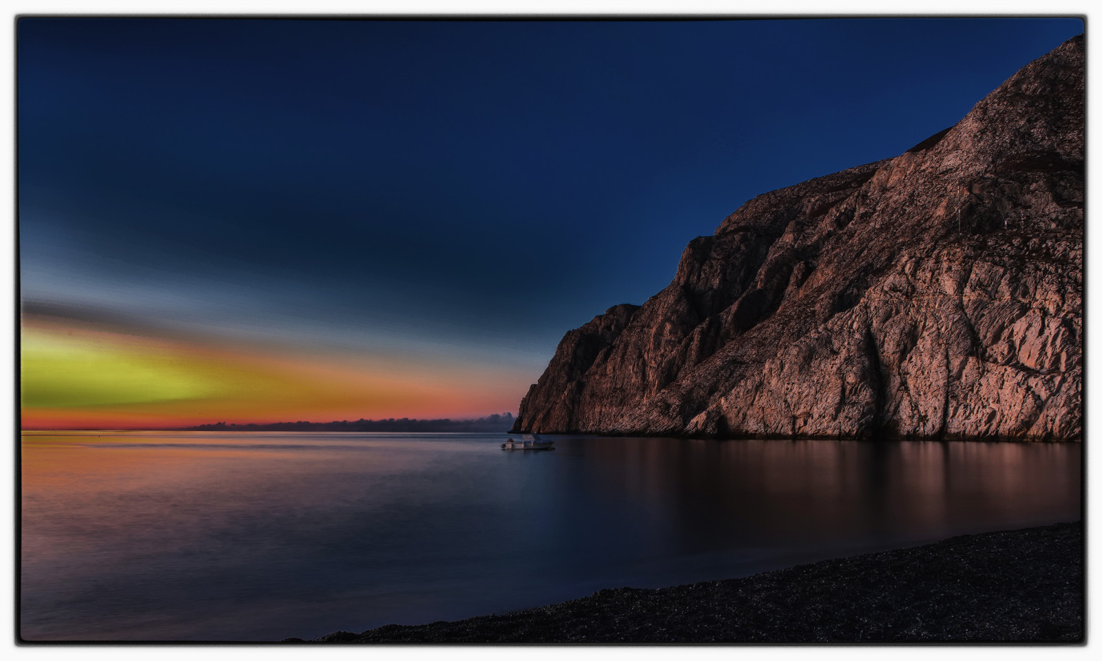 západ slunce, moře, záliv, voda, odraz, nebe, pláž, svítání, pobřeží, Kánon, horizont, Řecko, soumrak, Santorini, světlo, Terén, longexposure, expozice, mrak, hora, svítání, oceán, Snapseed, jezero, kyklady, canon5dmarkll, Vand, veiws, elementsorganizer11, canon2470f28l, lukketid, Kamari