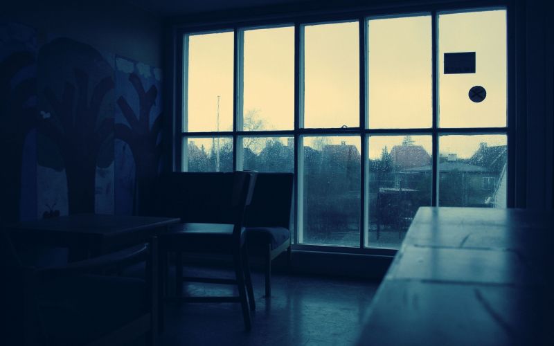 window, room, table, house, rain, blue window, room, table, house, rain, blue