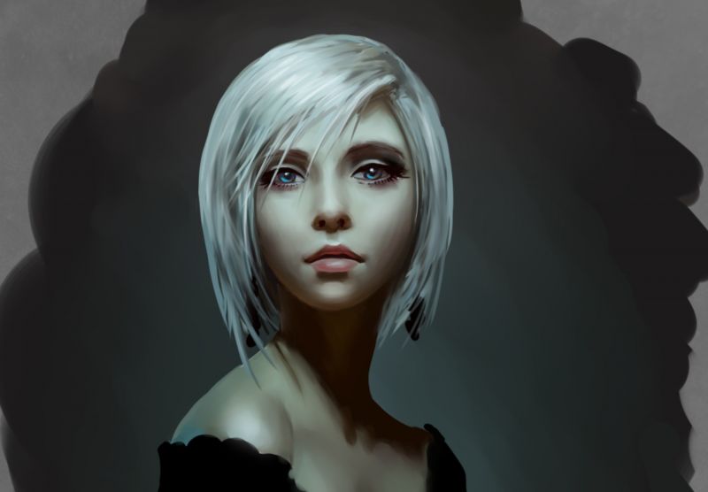 modré oči, tvář, bílé vlasy, ženy, 2250x1565 px, umělecká díla modré oči, tvář, bílé vlasy, ženy, 2250x1565 px, umělecká díla