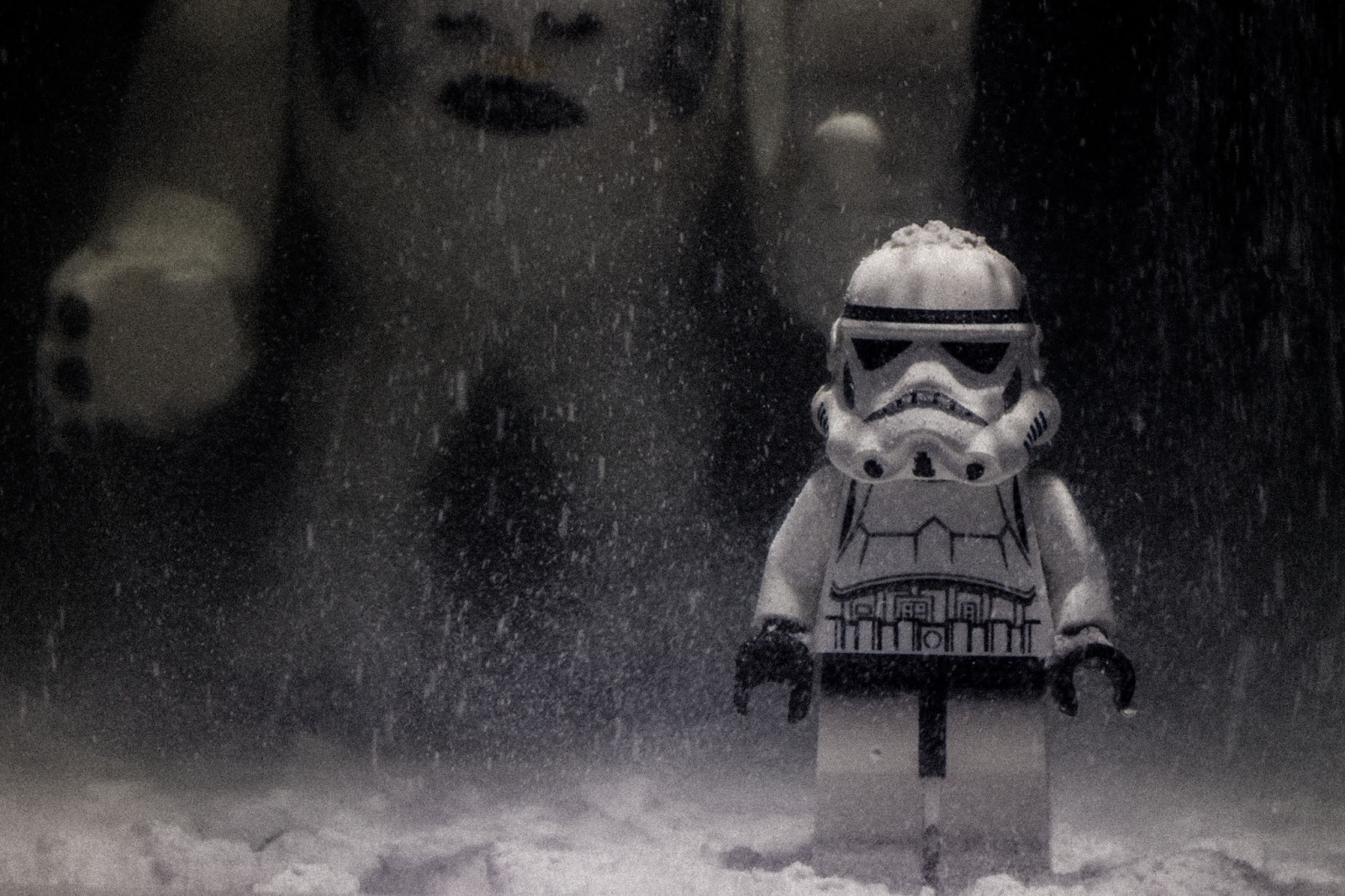 sne, makro, Canon, legetøj, Star wars, LEGO, Stormtrooper, 60mm, Hoth, Wampa