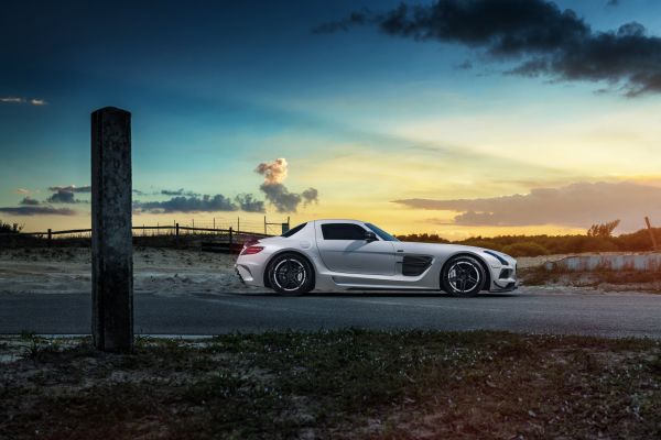 car, vehicle, sports car, Mercedes Benz SLS AMG, Porsche, driving