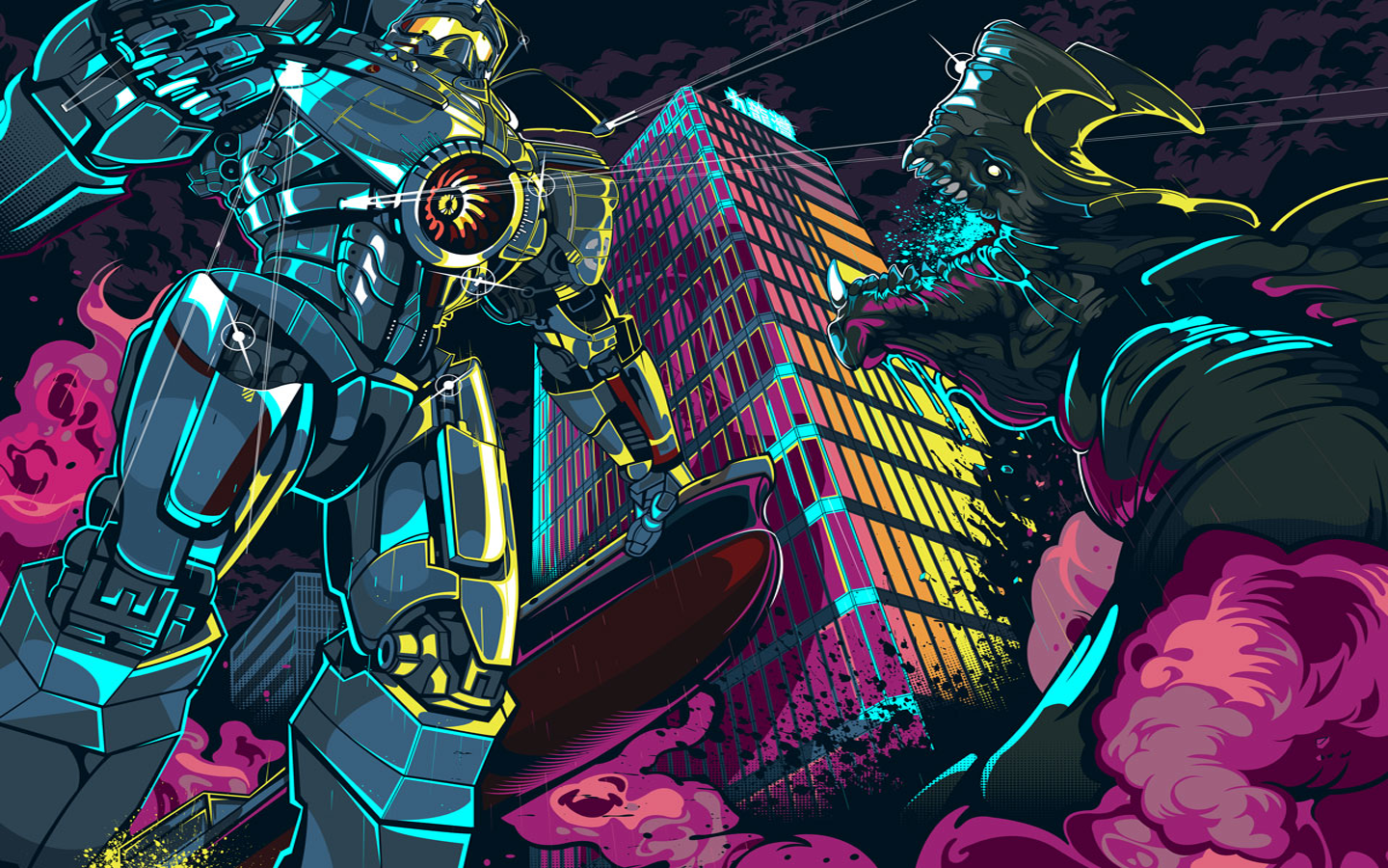 Wallpaper : Pacific Rim, kaiju, cartoon, artwork 1440x900 - phx123 ...
