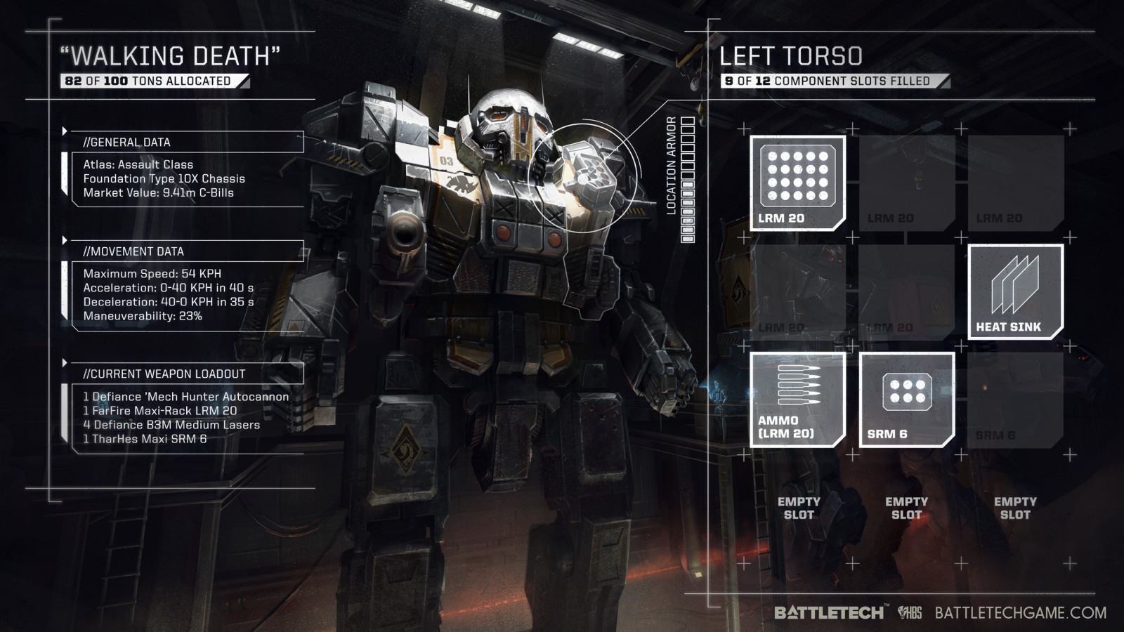 วอลเปเปอร์ : Giant Robot, Atlas Battletech 2560x1440 - Francazo ...