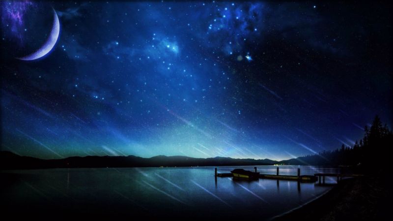 night, space, sky, Moon, moonlight, landscape night, space, sky, Moon, moonlight, landscape