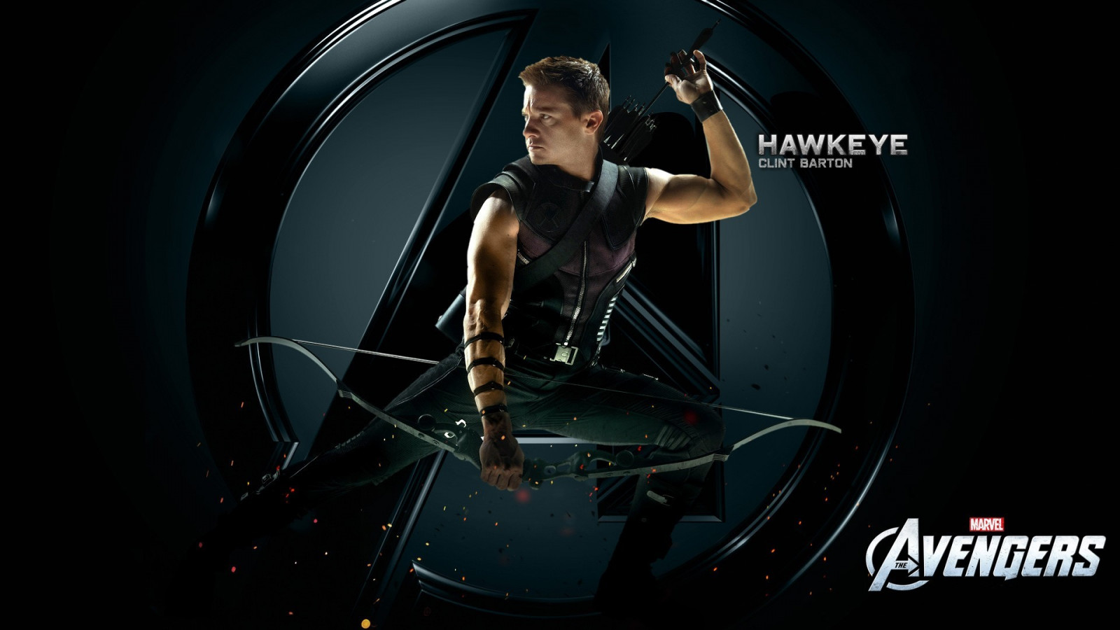 Mstitelé, Marvel Universe Filmové, Clint Barton, Hawkeye, Jeremy Renner, tma, Snímek obrazovky, počítač tapeta