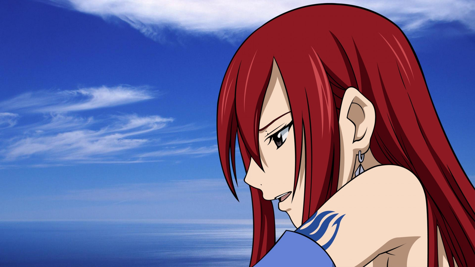 ภาพประกอบ, หัวแดง, ผมยาว, อะนิเมะ, ท้องฟ้า, เทพนิยาย, Scarlet Erza, ภาพหน้าจอ, วอลล์เปเปอร์คอมพิวเตอร์, มังงะ