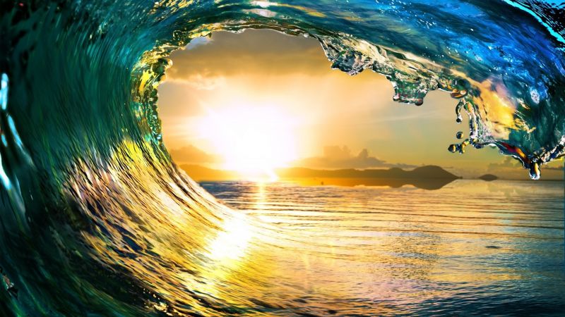 sunlight, sea, water, reflection, Earth, waves sunlight, sea, water, reflection, Earth, waves