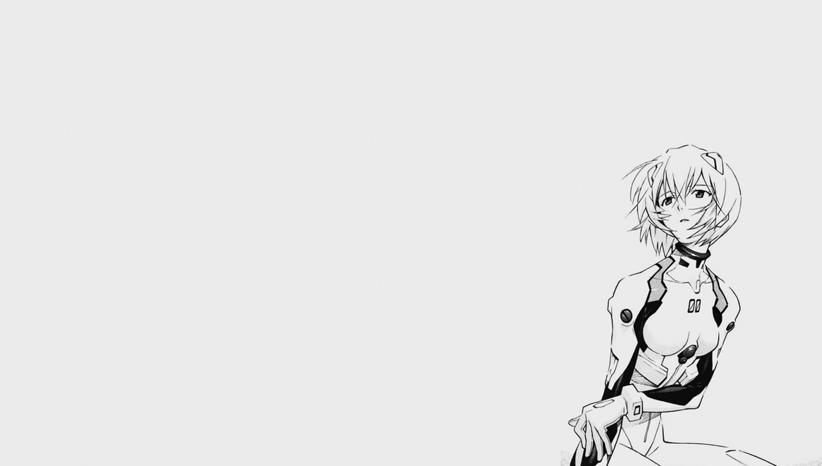 výkres, ilustrace, černobílý, anime dívky, Neon Genesis Evangelion, Ayanami Rei, kresba tužkou, kreslená pohádka, hlava, ruka, paže, skica, Černý a bílý, monochromatické fotografování