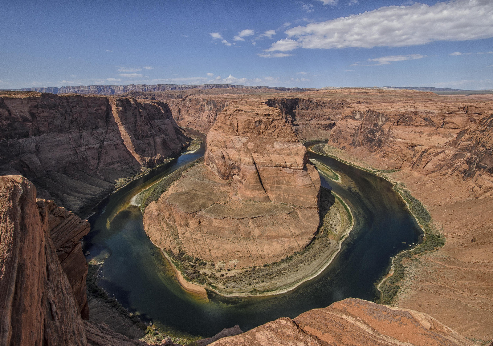 krajina, voda, Skála, Červené, nebe, mraky, modrý, útes, řeka, poušť, národní park, údolí, kaňon, Spojené státy americké, Slunný, jihozápadní, Arizona, Colorado, plošina, Formace, Průhled, Chyba, Terén, západ, národní, den, plocha, Pohled, ohyb, nás, pwpartlycloudy, skály, rekreace, podkova, geologie, letecké snímkování, rokle, vádí, badlands, Deprese, strana, ekoregion, sráz, fluvial landforms of streams