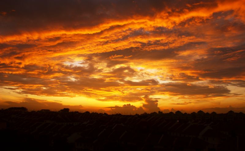 céu,Afterglow,Céu vermelho na manhã,Pôr do sol,nuvem,atmosfera