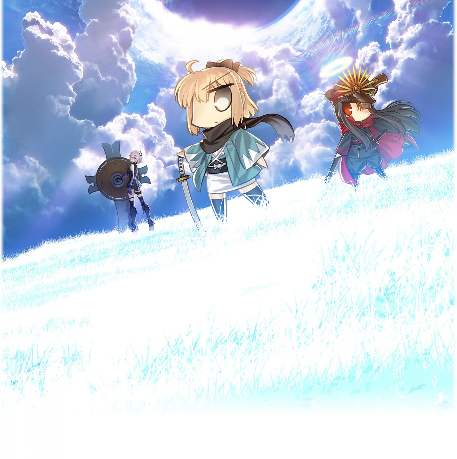 illustration, anime, Fate Grand Order, Fate Series, Sakura Sabre, Shielder Fate Grand Order, ekstrem sport