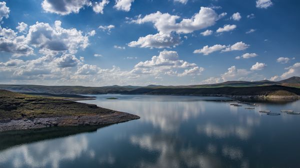 nature,lagoon,water,reflection,clouds,sky
